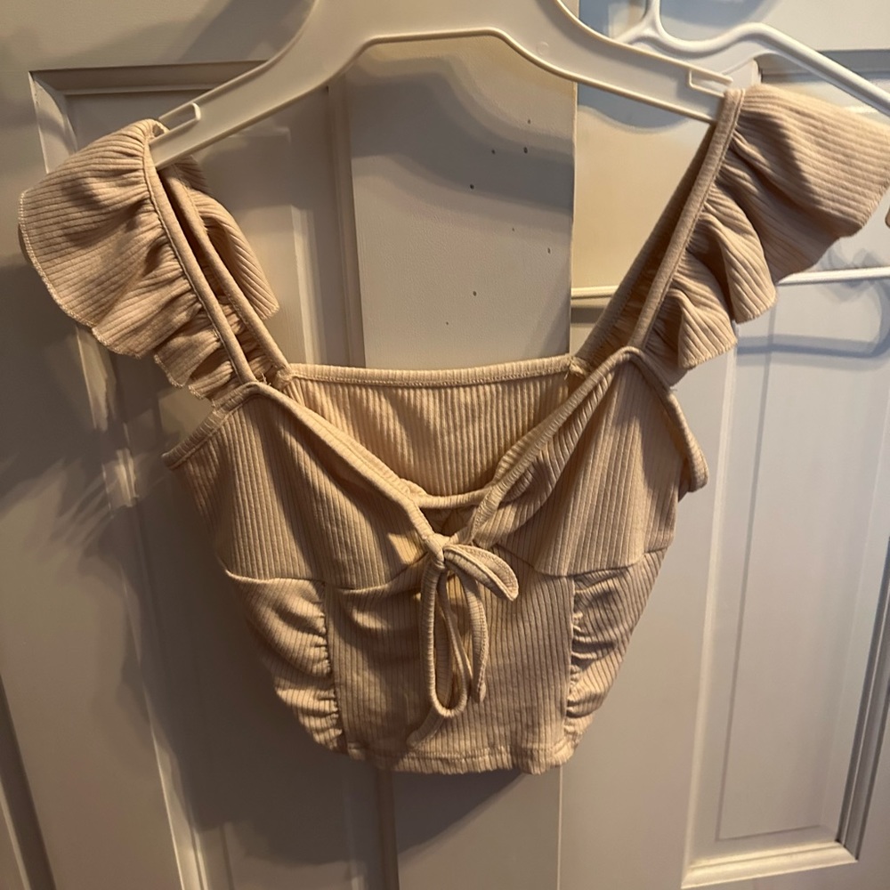 Cider Ruffle Sleeve Top